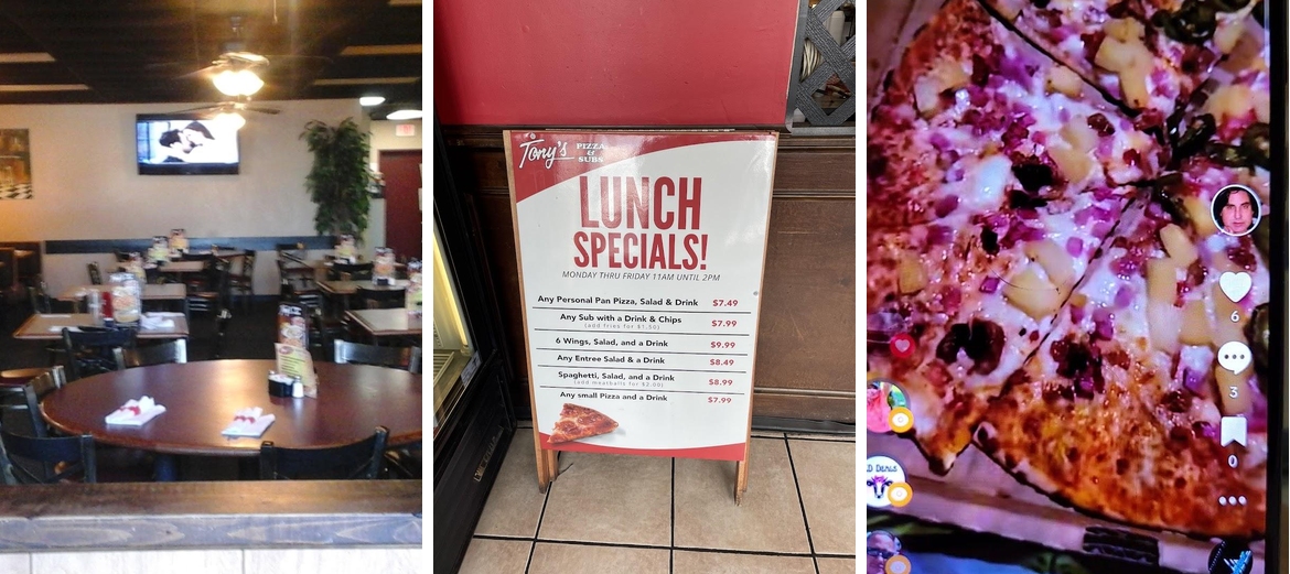 Tony's Pizza & Subs Menu